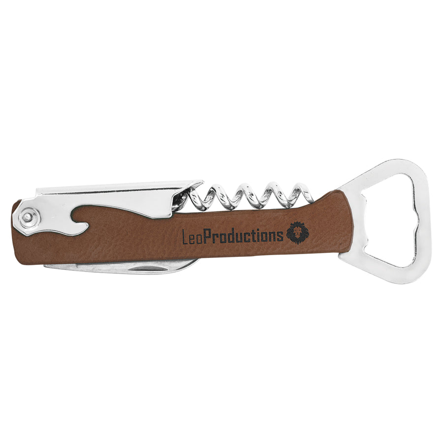 Laserable Leatherette Wine Bottle Opener