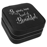 Laserable Leatherette Travel Jewelry Box