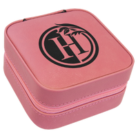 Laserable Leatherette Travel Jewelry Box
