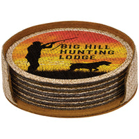 Sublimatable Burlap Square 6-Coaster Set