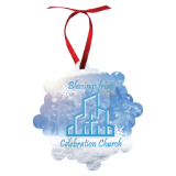 3" x 3" Gloss White Unisub Aluminum London Ornament