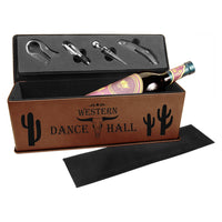Leatherette Wine Box with Tools