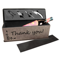 Leatherette Wine Box with Tools