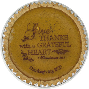 Give Thanks Scripture Holiday Pumpkin Pie