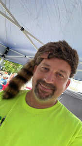 Red Fern Racoon Tail Hat