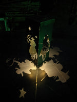 The Posse Lantern – Solar Metal Art with Cowboys on Horseback