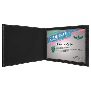 Laserable Leatherette Certificate Holder for 8 1/2" x 11"