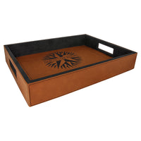16" x 12" Laserable Leatherette Serving Tray