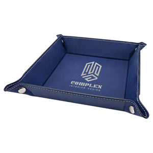 6 X 6 Leatherette Snap Up Tray