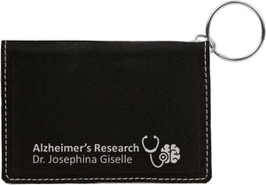 Laserable Leatherette Keychain ID Holder