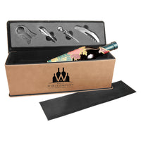 Leatherette Wine Box with Tools