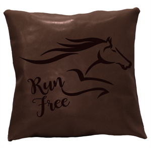Engraved Leatherette Pillow Cover