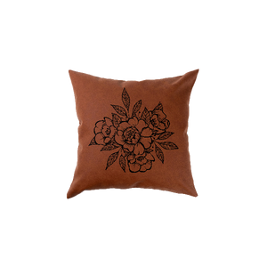 Engraved Leatherette Pillow Cover