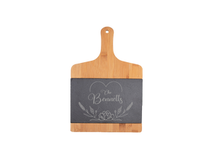 SLATE & BAMBOO COMBO 9.5" X 13.8" CHARCUTERIE BOARD